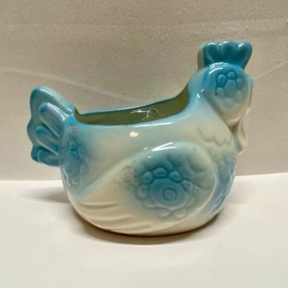 Henny Penny Chicken Succulent Planter Ceramic Figurine Handpainted Folkart GUC - Picture 10 of 10